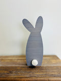 Medium Grey Wash Pom Bunny