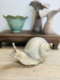 8.5" Gold Wash Garden Snail