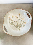 9.5" Hand Painted Prairie Stoneware Dish