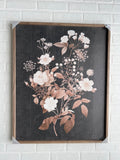 24x30 Dark Vintage Floral 3 By Nina Blue