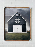 24x30 Black Barn With Quilt