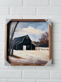 12x12 Black Barn With Fence