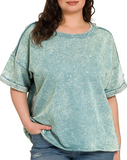 Curvy Washed Cotton Tee