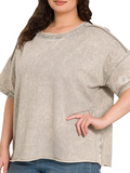 Curvy Washed Cotton Tee