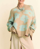 Curvy Flower Power Sweater