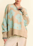 Curvy Flower Power Sweater