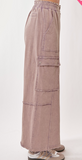 Curvy Mineral Wash Cargo Pant