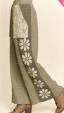 Curvy Flower Power Waffle Pant
