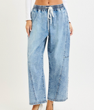 Risen Acid Wash Barrel Slouch Jean