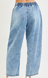 Risen Acid Wash Barrel Slouch Jean