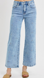 Curvy Risen Flower Embroidered Jean