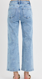 Curvy Risen Flower Embroidered Jean