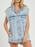 Risen Acid Wash Boyfriend Vest