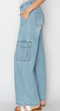 Risen High Rise Cargo Light Jean