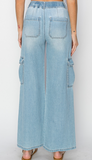 Risen High Rise Cargo Light Jean