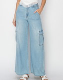 Risen High Rise Cargo Light Jean