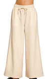 Soft Scuba Drawstring Wide Leg Pant