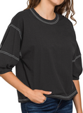 Simply Chic Balloon Sleeve Top
