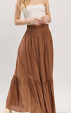 Button Maxi Skirt