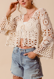 Picnic Crochet Knit Cardigan