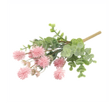 Eucalyptus + Pink Flower Pick