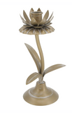 8.5" Golden Flower Taper Holder
