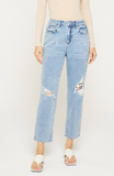 Mica High Rise Distressed Mom Jean