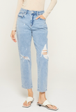 Mica High Rise Distressed Mom Jean