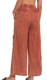 Washed Linen Cargo Pant