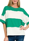 French Terry Color Block Top