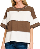 French Terry Color Block Top