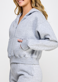 1/2 Zip Fleece Hoodie + Thumbholes