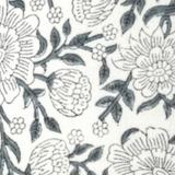 Cream & Dark Sage Zinnia Pillow