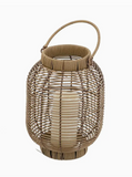 Poly Rattan Lantern + Led Candle