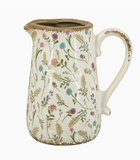 Painted Wildflowers Ceramic Pitcher