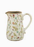 Painted Wildflowers Ceramic Pitcher