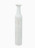 Tall Tin Mosaic Vase