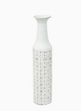 Tall Tin Mosaic Vase