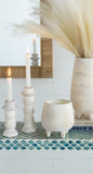 8.5" Tiered Cement Candle Holder