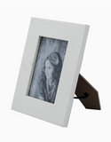 White Faux Leather Photo Frame