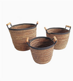 Baskets + Wood Handle