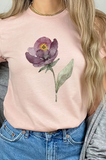Purple Watercolor Flower Tee