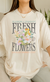 Vintage Fresh Flowers Oversized Tee