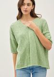 Cotton Slub V-Neck Tee