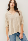 Cotton Slub V-Neck Tee