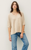Cotton Slub V-Neck Tee