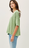 Cotton Slub V-Neck Tee