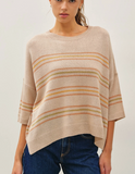 Drop Shoulder Striped Sweater