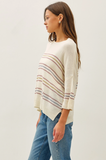 Drop Shoulder Striped Sweater