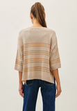 Drop Shoulder Striped Sweater
